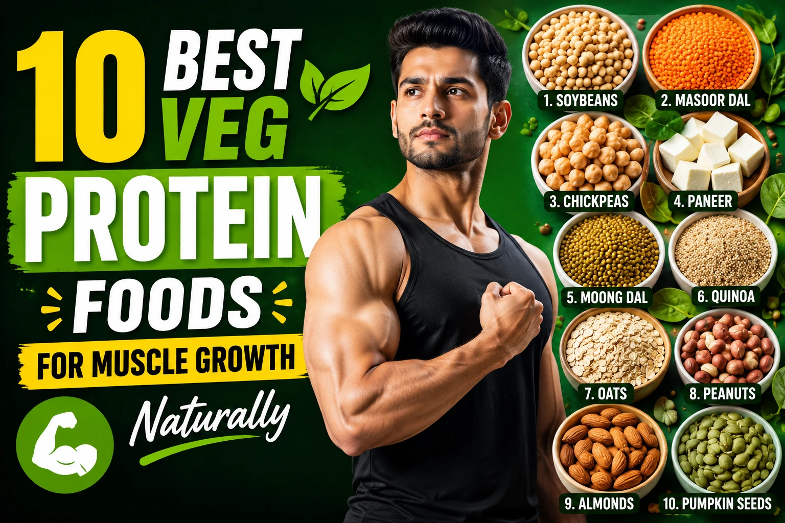 best veg protein foods for muscle growth